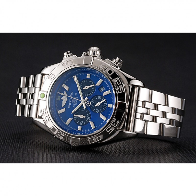 Breitling Chronomat 44 Blue Dial with Black Subdials Stainless Steel Bracelet 622508-3