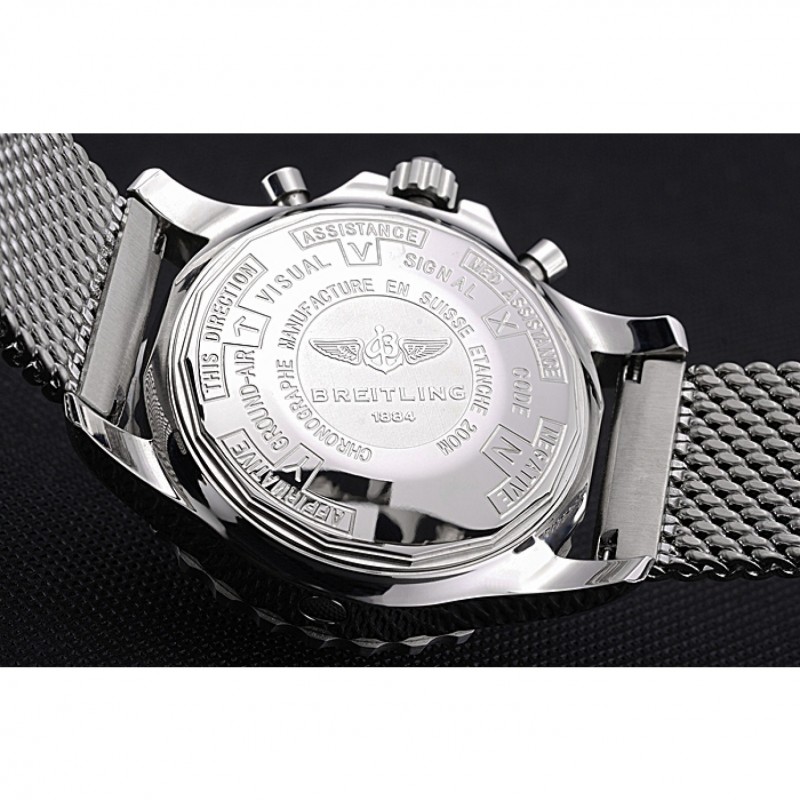 Swiss Breitling Professional Chronospace Black Dial Stainless Steel Case And Bracelet 622874-7