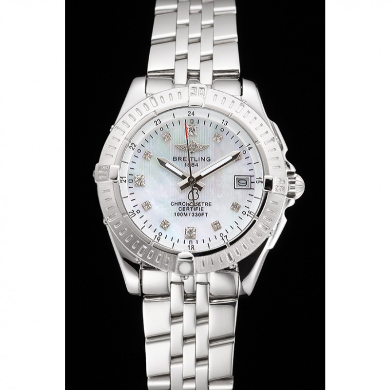 High Quality Replica Watches Breitling Colt Lady Pearl Dial Diamond Hour Marks Stainless Steel Case And Bracelet-1