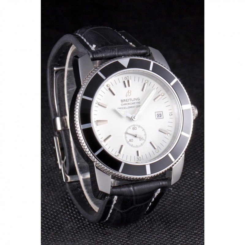 Breitling Certifie SuperOcean White Dial Black Watch-2