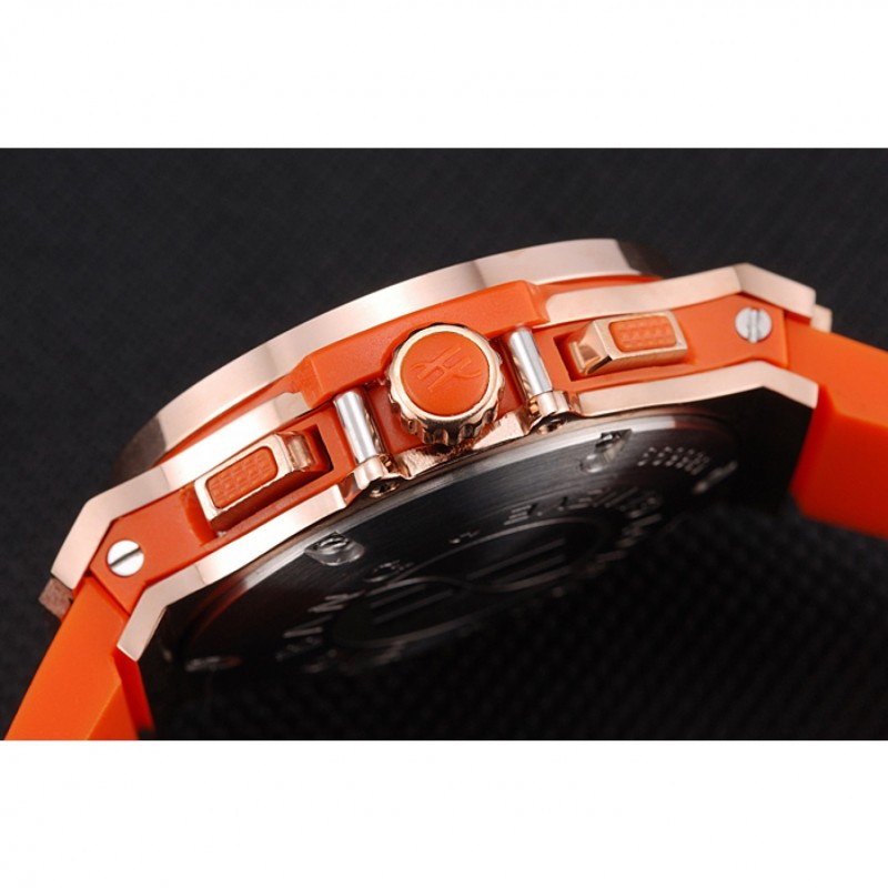 Hublot Big Bang Tutti Frutti Orange Strap Gold Dial-6