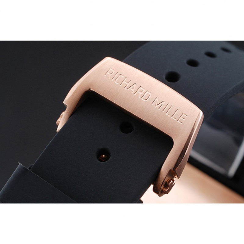 Cheap Replica Watches Richard Mille RM 35-01 Rafael Nadal Gold Case Black Rubber Bracelet 1454197-6