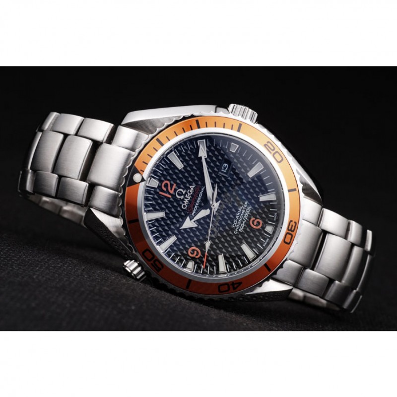 Omega Seamaster Planet Ocean Co-axial Orange Case Black Dial 98102-4