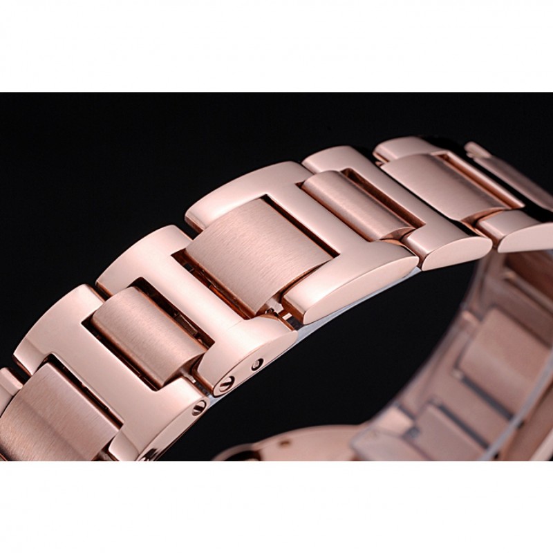 AAA Replica Watches Swiss Cartier Ballon Bleu de Cartier Pink Diamond Dial Gold Bracelet 622556-5