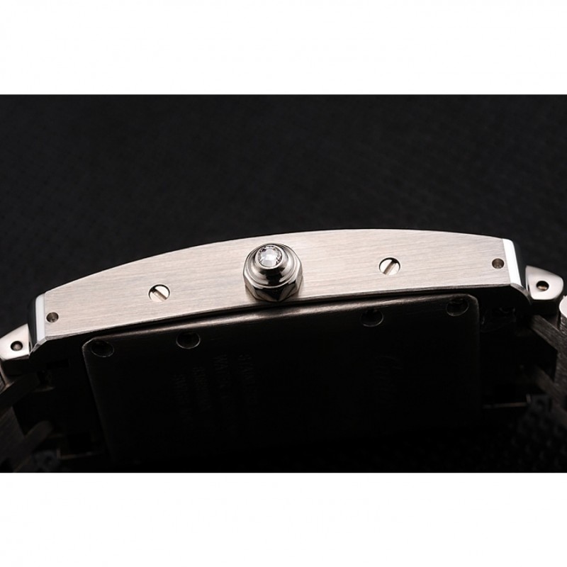 AAA Cartier Tank Americaine White Dial Diamond Bezel Stainless Steel Case And Bracelet 1453777-8
