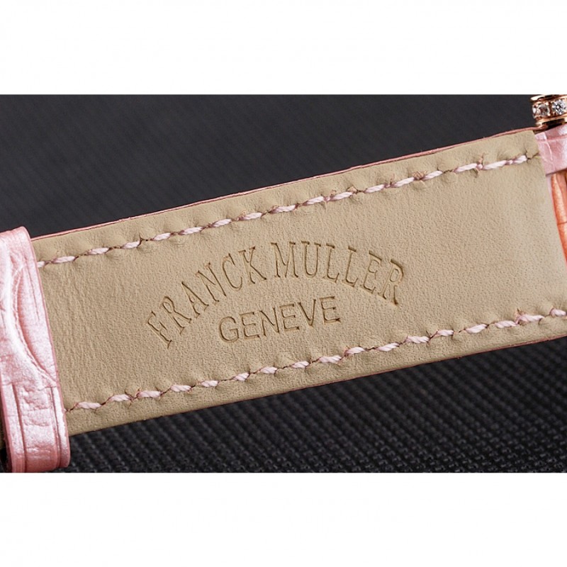 Franck Muller Double Mistery Ronde White Dial Rose Gold Case Light Pink Leather Strap-6