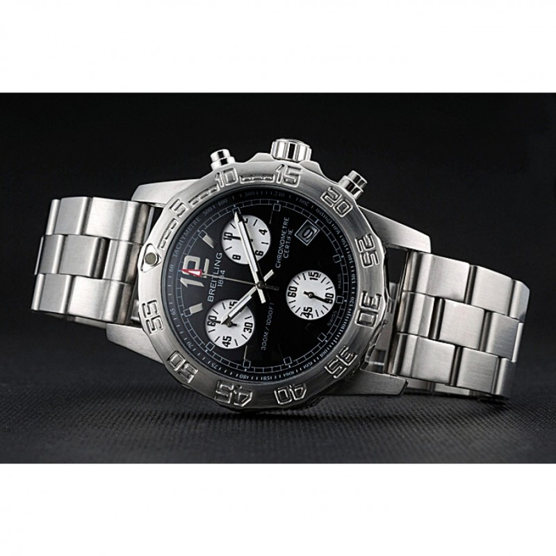Breitling Colt Chronograph II Black Dial Stainless Steel Bracelet 622427-4