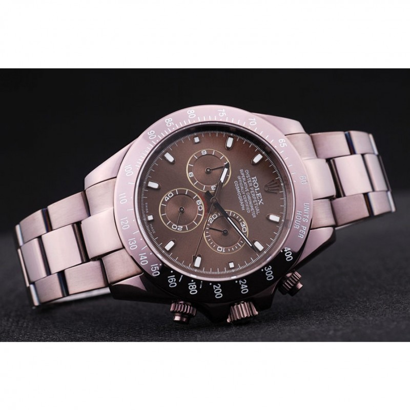 Rolex Daytona Copper Stainless Steel Bezel Brown Dial 7477-3