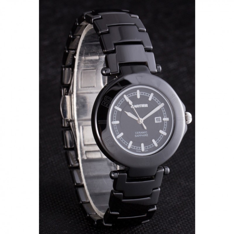 Cartier Pasha 34mm Black Dial Black Ceramic Case-2
