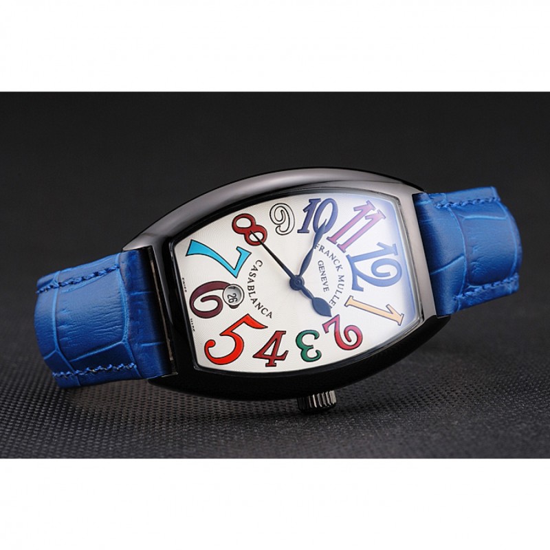 Franck Muller Casablanca Blue Croco Leather Band 621643-4