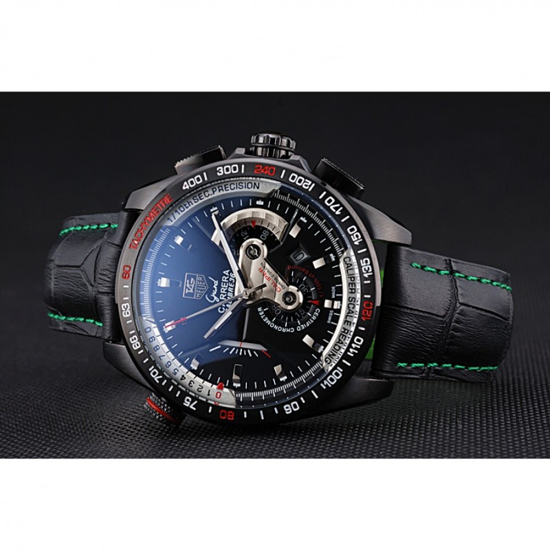 Tag Heuer Carrera Black Stainless Steel Case Black Dial 98247-3