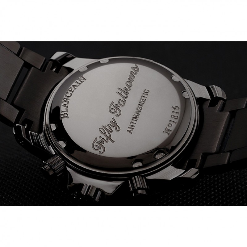 Blancpain Fifty Fathoms Flyback Chronograph Black Dial Black PVD Coated Case And Bracelet 1453770-7