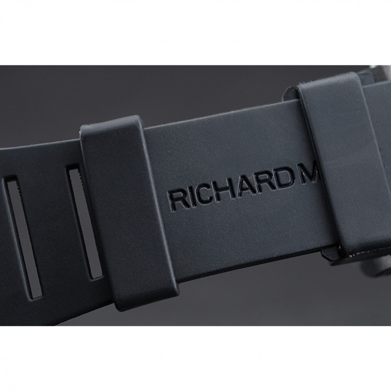 High Quality Richard Mille RM 055 Bubba Watson Black Case Black Rubber Bracelet 1454199-7