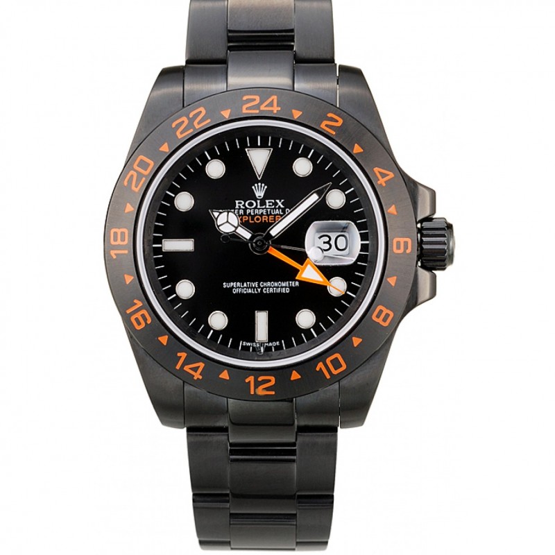 Rolex Explorer Black Ceramic Bezel Black Dial Watch-0