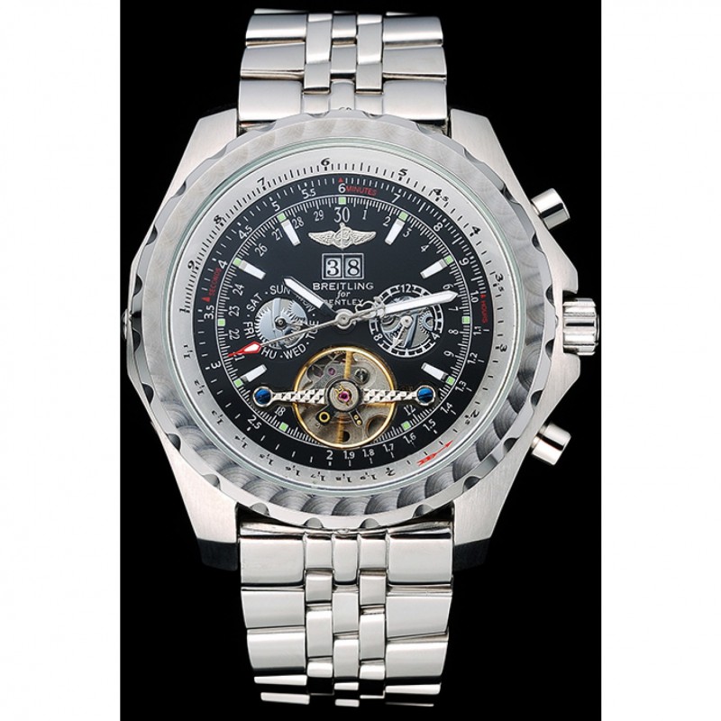 Breitling Bentley Mulliner Tourbillon Black Dial Stainless Steel Case And Bracelet 622731-1
