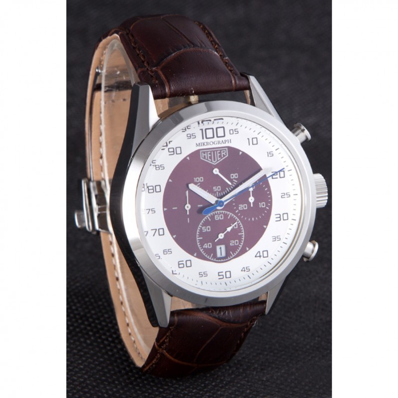Tag Heuer Carrera Mikrograph Limited Edition Brown Leather Strap 7916-2