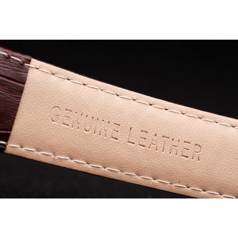 Vacheron Constantin Malte Power Reserve White Dial Rose Gold Case Brown Leather Bracelet-7