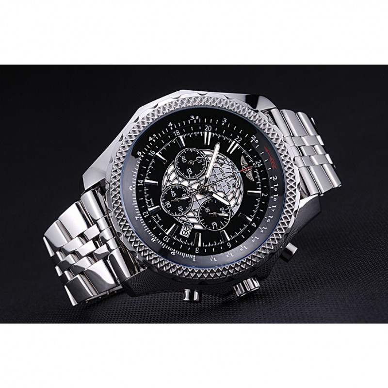 Breitling Bentley B05 Unitime Black Dial Stainless Steel Bracelet 622520-2