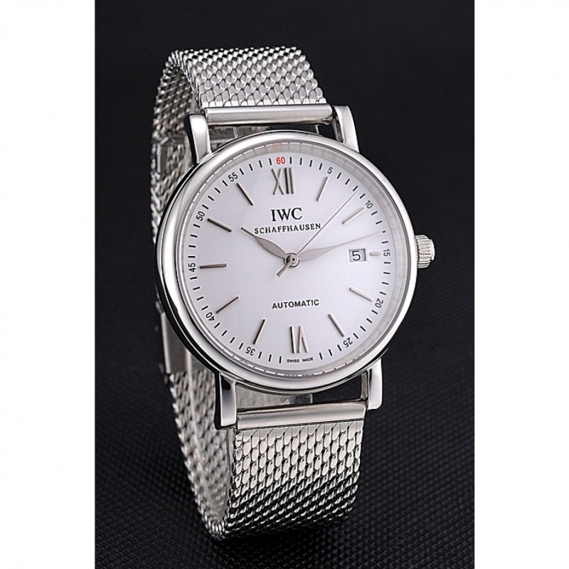 Swiss IWC Portofino Stainless Steel Case White Dial Steel Bracelet 622670-2