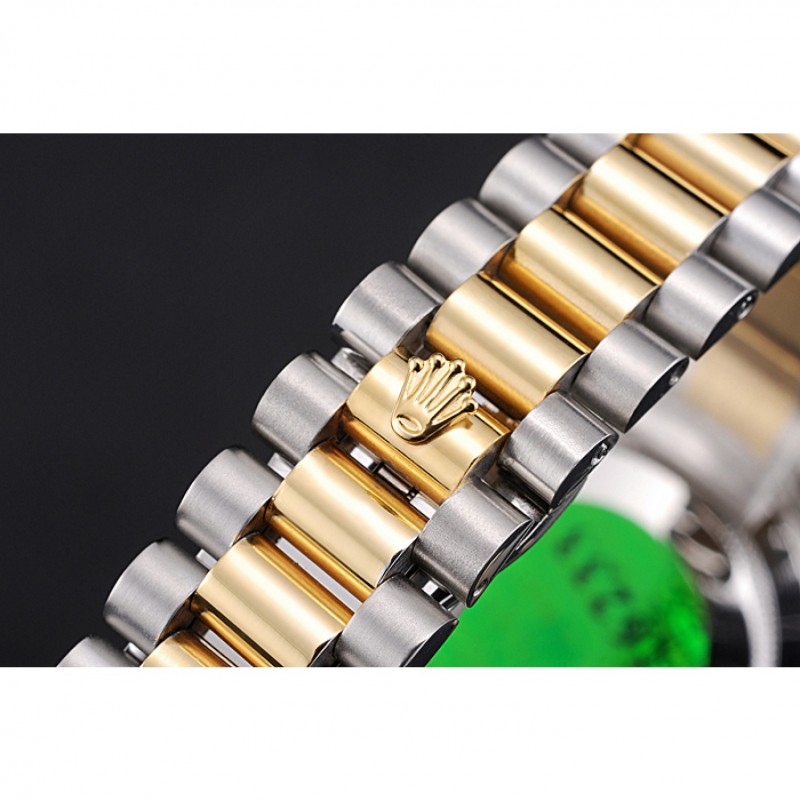 Rolex Day-Date Two Tone Stainless Steel 18k Gold Plated Gold Dial-5