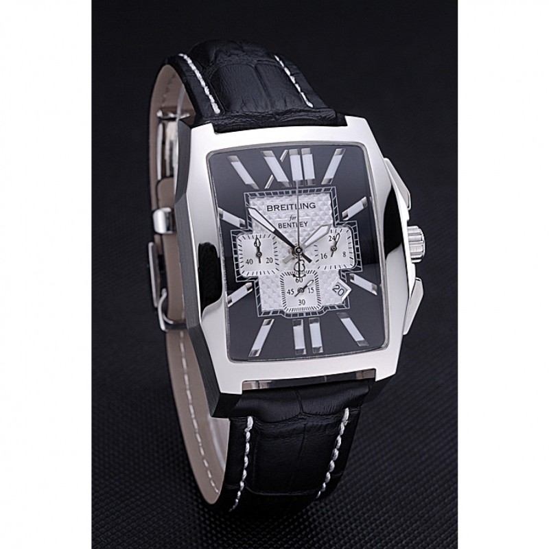 Breitling Bentley Flying B Chronograph Leather Bracelet Watch 622330-1