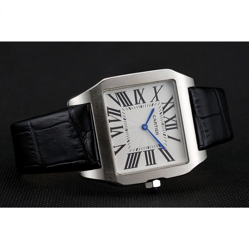 High End Replica Watches Cartier Santos 100 Polished Stainless Steel Bezel 621931-3
