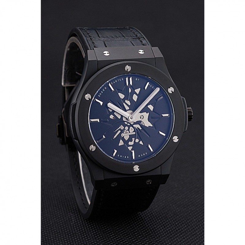 Hublot Classic Fusion Shawn Carter Black Steel Case Black Leather Strap 622817-2
