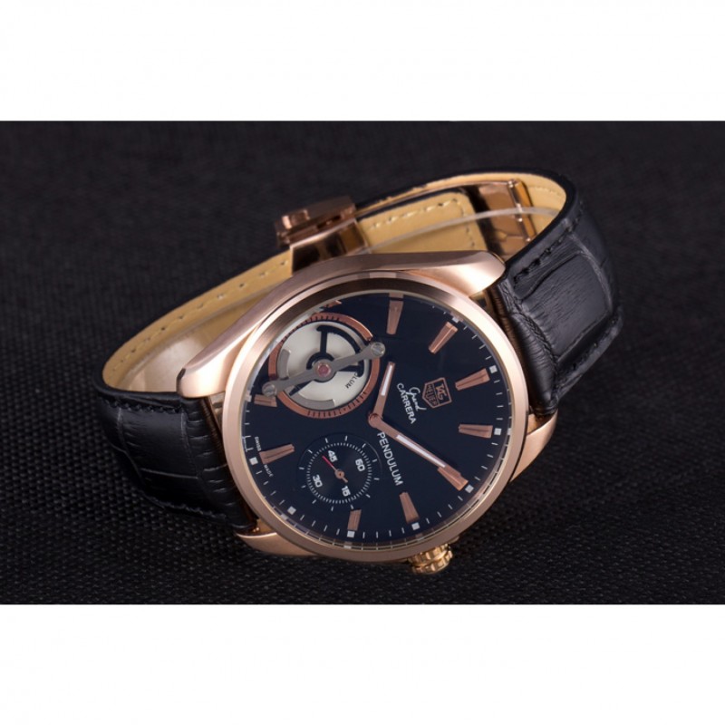 Tag Heuer Carrera Pendulum Black Leather Strap 7919-4
