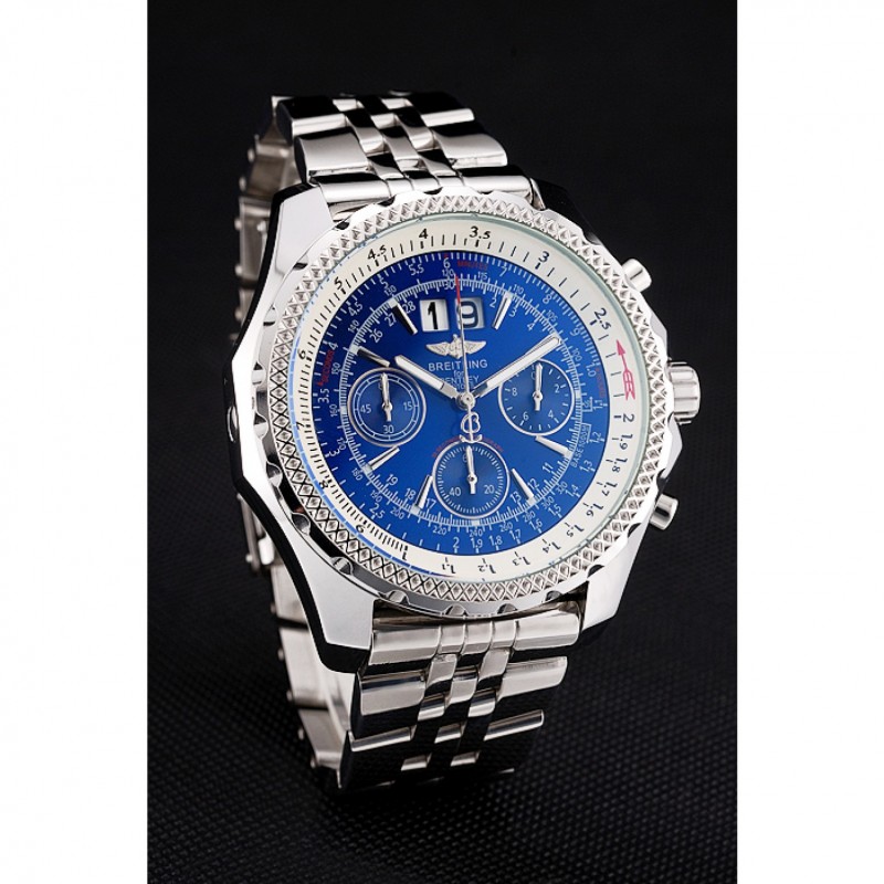 Breitling Bentley 6.75 Speed Blue Dial Stainless Steel Case And Bracelet 622214-2