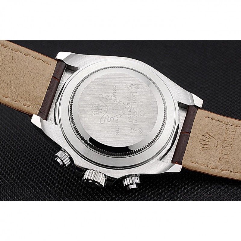 Rolex Cosmograph Daytona Stainless Steel Case Grey Racing Dial Leather Bracelet 622632-7