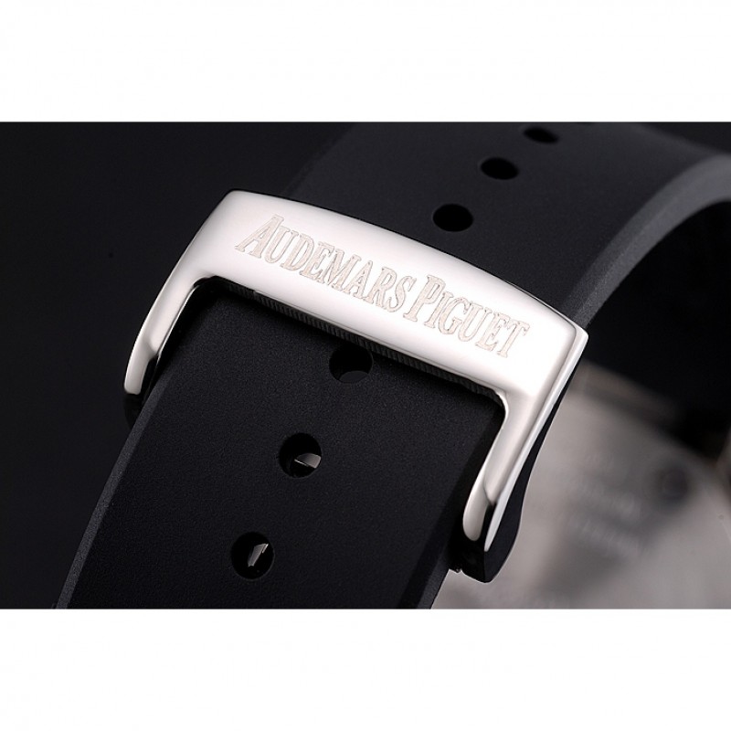 Swiss Audemars Piguet Royal Oak Offshore White Dial Stainless Steel Case Black Rubber Strap 622853-5