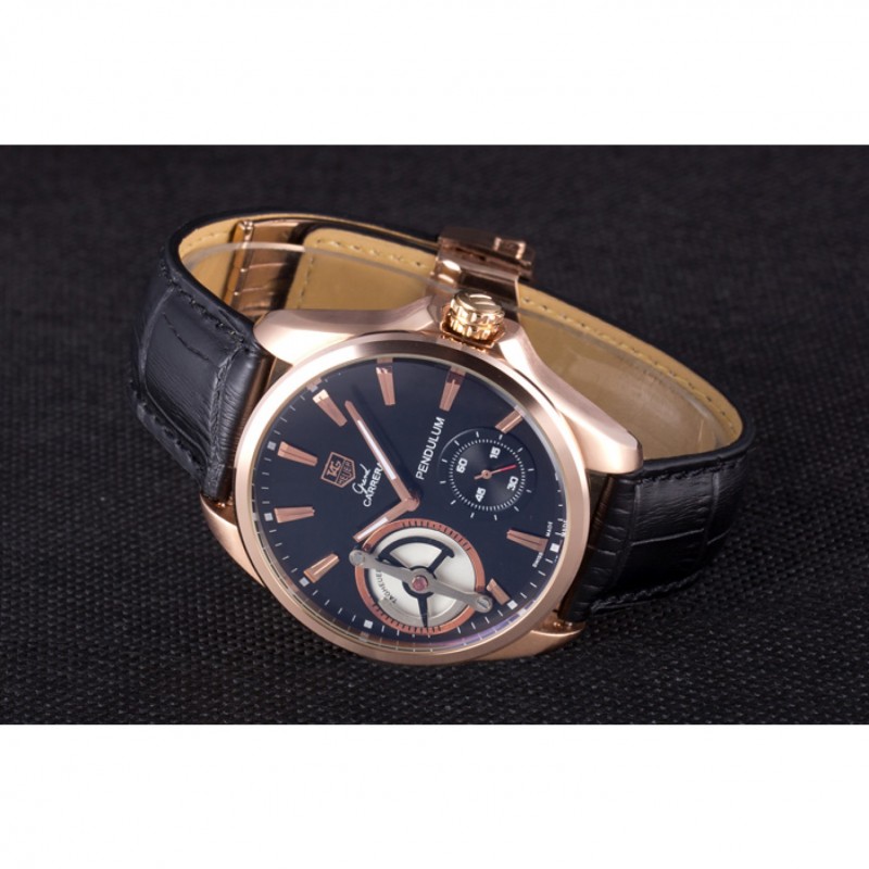 Tag Heuer Carrera Pendulum Black Leather Strap 7919-3