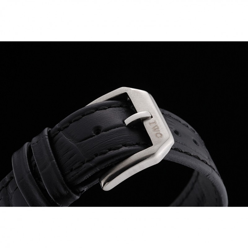 IWC Portofino Dark Gray Dial Stainless Steel Case Black Leather Strap-7