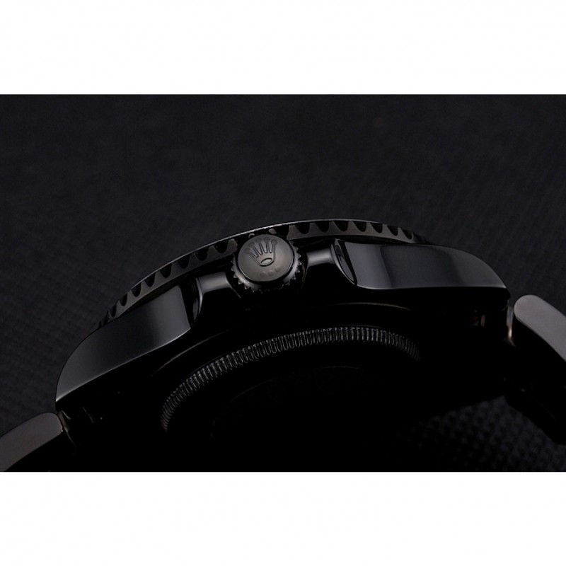 Swiss Rolex Submariner Date Black Dial And Bezel Black PVD Case And Bracelet-8