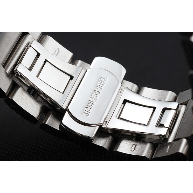 AAA Replica Watches Cartier Calibre De Cartier Small Seconds Black And White Dial Stainless Steel Case And Bracelet-5