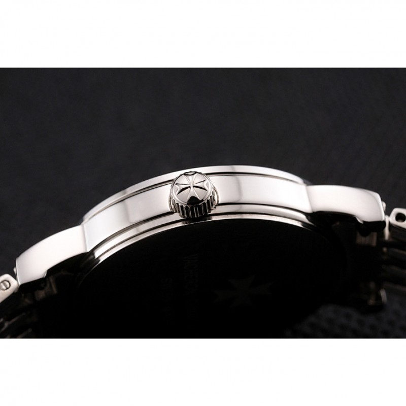 Vacheron Constantin Fine White Dial Blue Marks Stainless Steel Case And Bracelet-8
