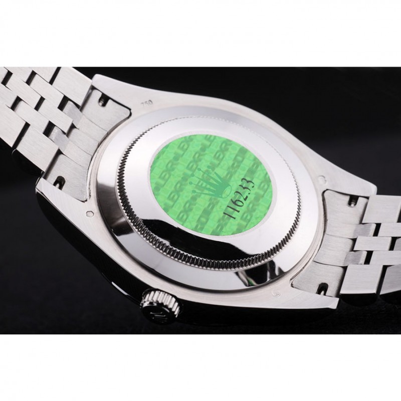Rolex Datejust White Radial Dial Ribbed Bezel 7478-7