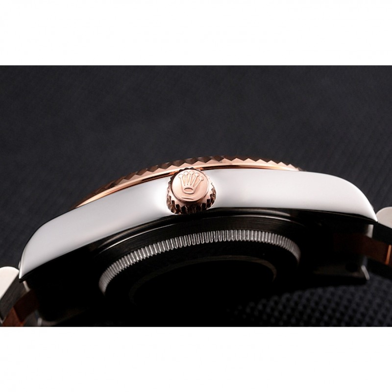 Swiss Rolex Datejust Rose Gold Dial And Bezel Stainless Steel Case Two Tone Bracelet-8