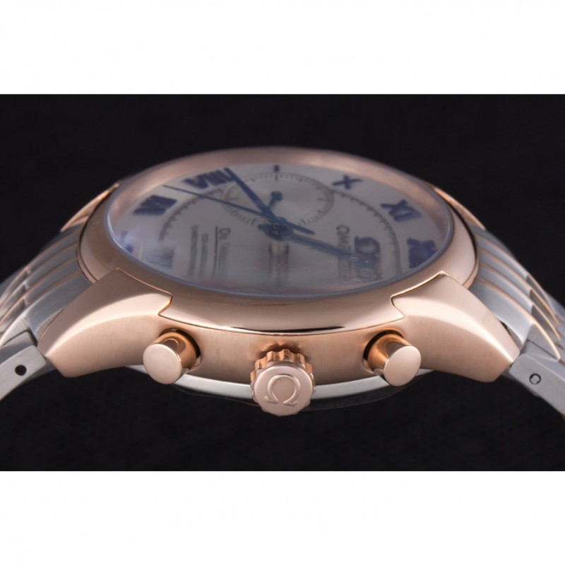 Omega DeVille Two Tone Links White Dial om240 621564-5