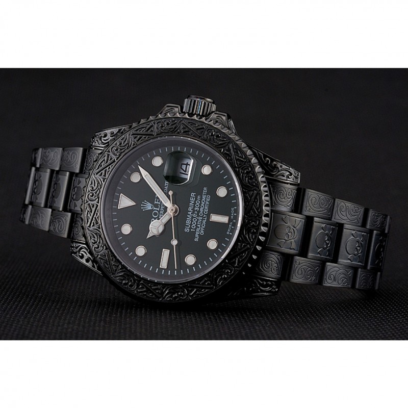 Rolex Submariner Skull Limited Edition Green Dial All Black Case And Bracelet 1454076-4