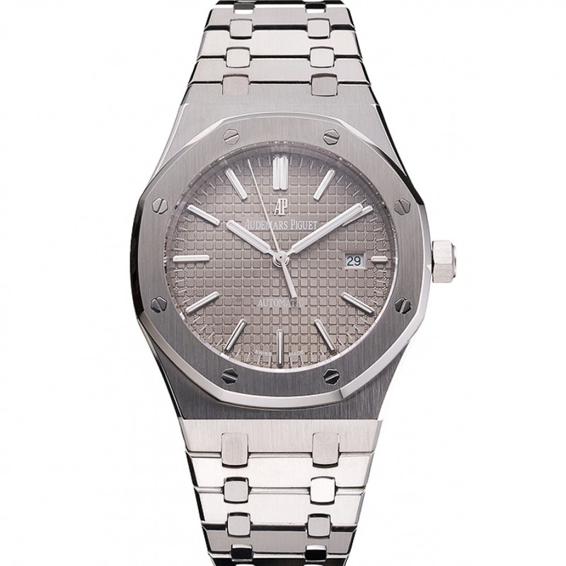 Swiss Audemars Piguet Royal Oak Silver Dial Stainless Steel Case And Bracelet-0