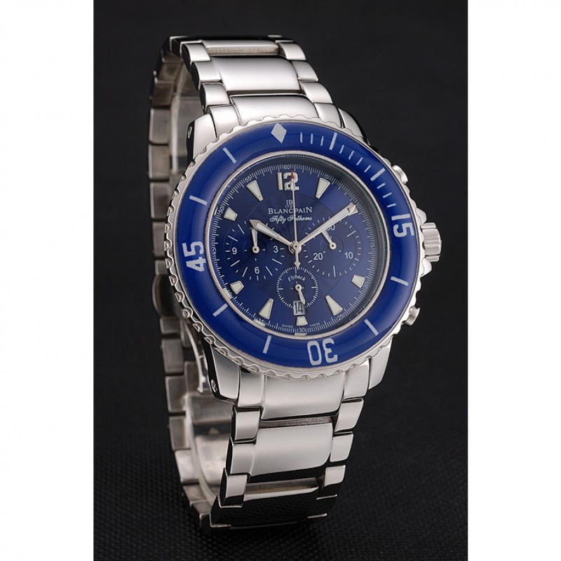 Blancpain Fifty Fathoms Flyback Chronograph Blue Dial Stainless Steel Case And Bracelet 1453773-2