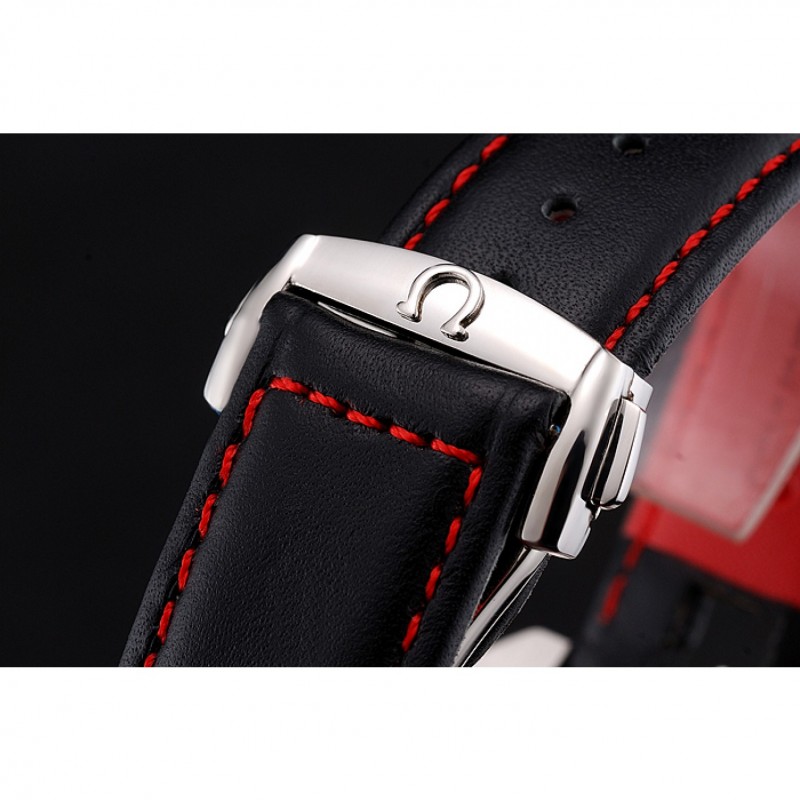 Omega Seamaster Bullhead Black Dial Stainless Steel Case Black Leather Strap 622826-5