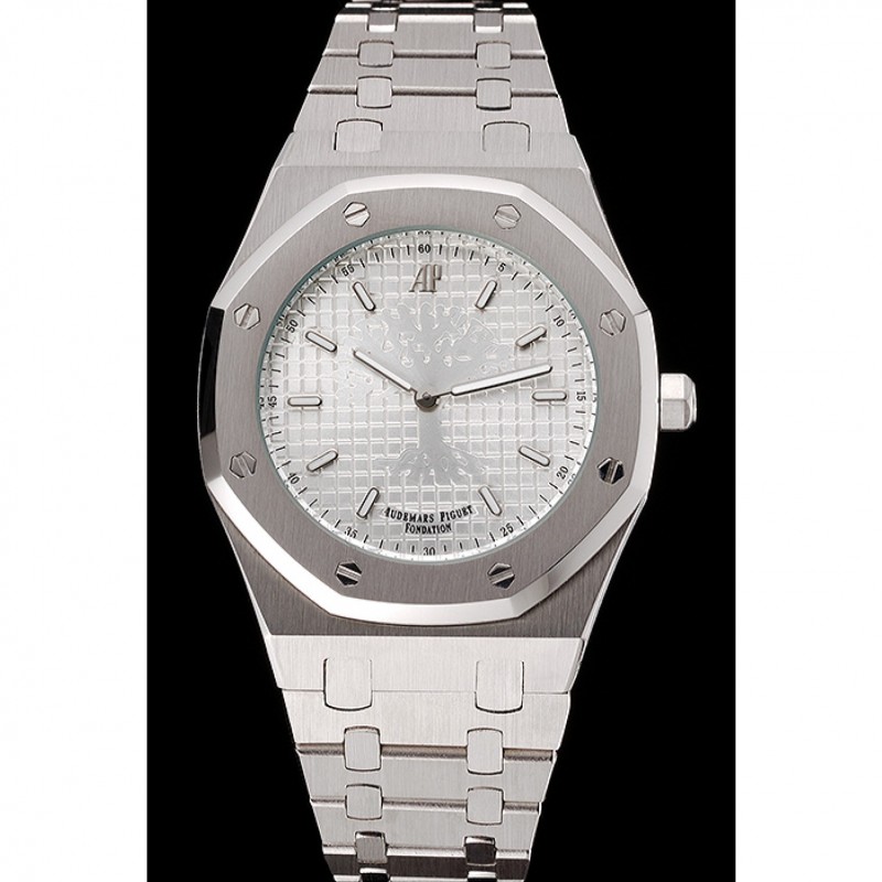 Audemars Piguet Royal Oak Fondation White Dial Stainless Steel Case And Bracelet-1