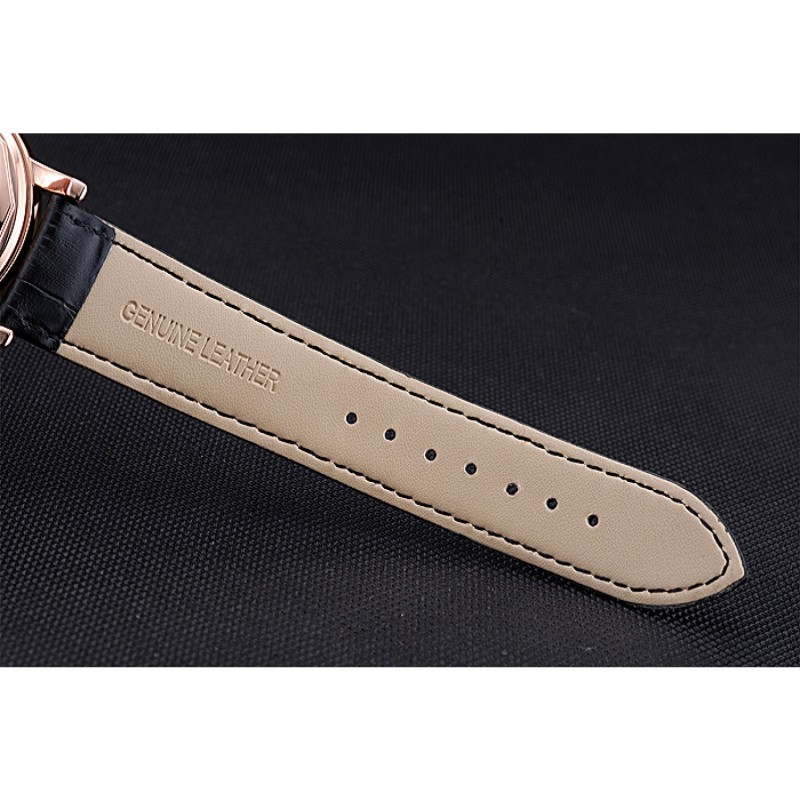 Patek Philippe Geneve Grand Complications Black Dial Tourbillon Rose Gold Bezel Black Band 622157-7