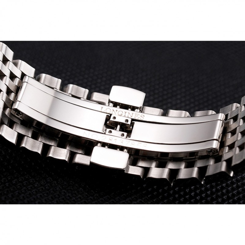 Swiss Longines Grande Classique Black Dial Roman Numerals Stainless Steel Case And Bracelet-6