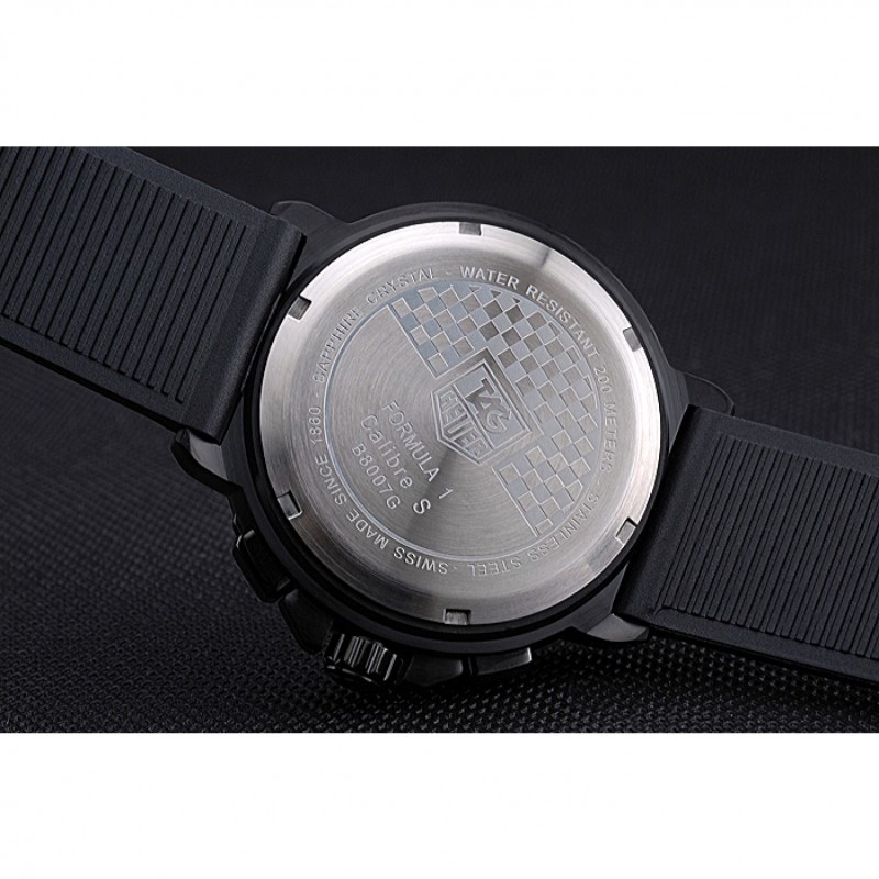 Tag Heuer Formula 1 Chronograph Black Dial Black Bezel Red Numerals 622408-5
