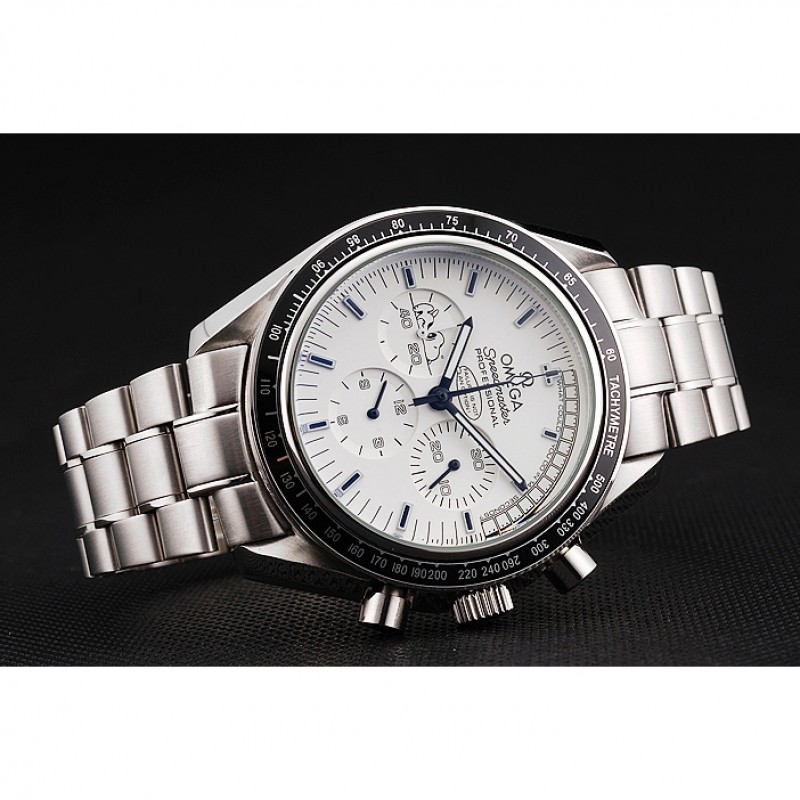 Omega Speedmaster Professional Apollo 13 Silver Snoopy Award White Dial Stainless Steel Case And Bracelet-4