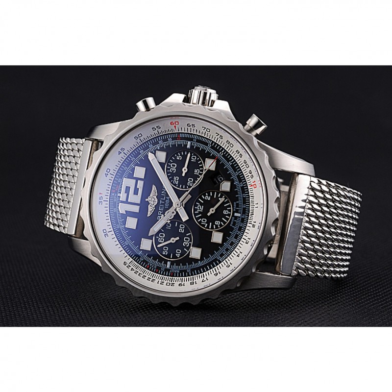 Swiss Breitling Professional Chronospace Black Dial Stainless Steel Case And Bracelet 622874-4