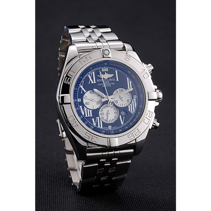 Breitling Chronomat Certifie Black Dial Stainless Steel Bracelet 622426-2